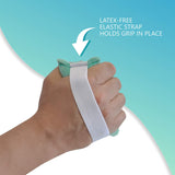 NYOrtho Pair of Palm Grips Hand Contracture Cushions with Elastic Band - Sweat Resistant Machine Washable Palm Protector