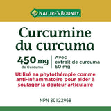 NATURE'S BOUNTY Turmeric Curcumin Value Pack 450 mg 120 Capsules