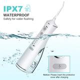 Water Flosser,Water Flosser Cordless,Uthvouxy Portable Dental Flossers with 4 Modes 5 Tips,Dental Care,Waterproof Oral Irrigator Rechargeable Powerful Teeth Oral Cleaner for Home & Travel-White