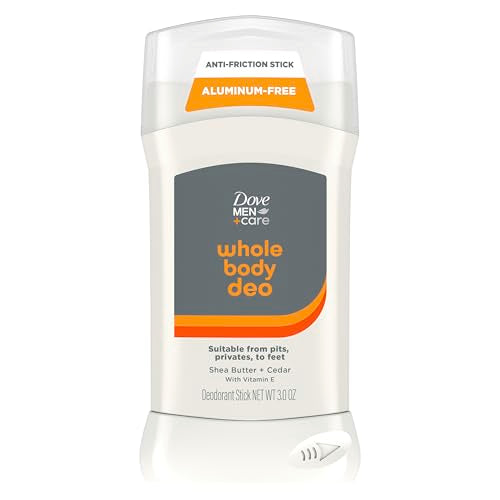 Dove Men+Care Whole Body Deodorant Shea Butter & Cedar For 72H Odor Protection from pits, privates, to feet 3 oz