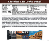 Promax Protein Bar, Chocolate Chip Cookie Dough, 20g High Protein, Gluten Free, 12 Count