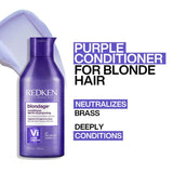 Redken Blondage Color Depositing Purple Conditioner | For Blonde Hair | Neutralizes Brass & Moisturizes Hair | With Pure Violet Pigments | Tones Hair for Cool and Ash Blonde Colors