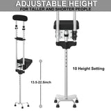 Support Way Under Arm Aluminum Pain Free Knee Crutch with Widened Base for Ankle Injury Sprains and Alternative to Knee Scooter, Height Adjustable Lightweight Waking Cane Support for Knee Rest