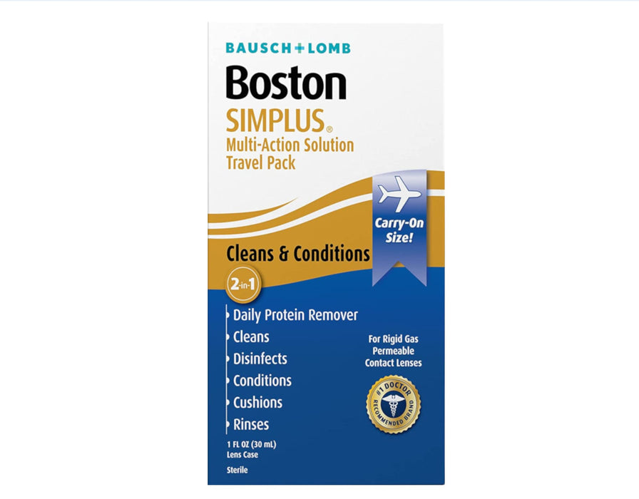 Bausch & Lomb 1970 Boston Simplus Multi-action Contact Lens Solution- 1Oz
