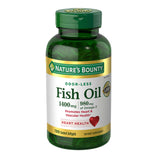 Generic Nature s-Bounty Fish Oil 1400 mg, 130 Coated Softgels Bundle | Provides 980 mg of Omega-3 Promotes Heart & Vascular Health | Odorless, Coated to Minimize Fish Burps | 130 Days Supply