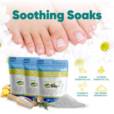 Circulation Foot Soak (3-Pack with Scoop) Foot Soaking Epsom Salts with Pure Essential Oils in BPA Free Pouch with Press-Lock Seal Made in USA, Three 2-Lbs Pouches 6-Lbs Total