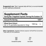 omre Spermidine Supplement (10mg of Non-Synthetic Spermidine) - 3rd-Party Tested 1000mg Wheat Germ Extract Standardized to No Less Than 1% Spermidine - 10mg of Natural Spermidine per Serving