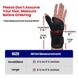 Thumb Splint & Wrist Brace | Carpal Tunnel Wrist Splint with Thumb Spica Splint | Thumb Stabilizer & Wrist Support For Tendonitis Pain, Arthritis, CMC Trigger Thumb (SM/MED, RIGHT HAND)