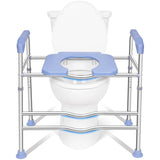Bogural Raised Toilet Seat with Handles, Height Adjustable Commode Chair for Toilet, 400 lbs Toilet Seat Riser for Seniors, Disabled and Pregnant, Fit Any Toliet