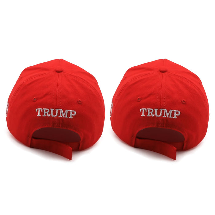 Nigua MAGA Hat, 2PCS 45-47 Trump 2024 Hat Make America Great Again Slogan Baseball Cap