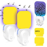 Fly Traps Indoor for Home, Plug in Bug Catcher Indoor Fly Trap, 2 Pack Fruit Fly Traps for Indoors with 20 Sticky Pads, UV Light Attractant Fly Trap, Safe Gnat Traps for House for Mosquitoes, Flies