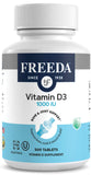 FREEDA Vitamin D3-1000 IU - Pure High Potency Kosher Supplement Tablets - Bone and Muscle Health, Calcium Absorption, Immune Support for Men and Women* - 500 Count