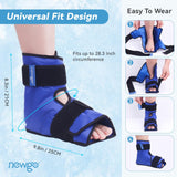 NEWGO Ice Pack Foot Ice Pack Wrap for Plantar Fasciitis, Edema, Achilles Tendonitis Relief, Gel Foot Cold Pack Hot Cold Therapy Ice Boot for Foot and Ankle Pain Relief - 2 Pack Blue