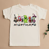 Nightmare Before Christmas Friends show graphic T shirt Halloween shirt cute spooky Halloween toddler shirt scary cute themed shirt Halloween onesie Halloween baby shirt Jack and Sally (4 toddler)