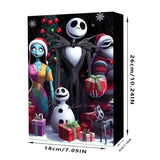 Halloween Advent Calendar 2024 Upgraded Advent Calendar, Nightmare Before Xmas Advent Calendar, Halloween Countdown Calendar Contains 24 Gifts, Halloween Scary Doll Horror Figures Gift for Kids (B)