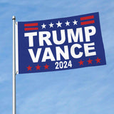 Trump Vance 2024 Flag Tapestry Donald Trump 2024 President Vance Flag Double Stitched and 2 Brass Grommets Banner for Outdoor Indoor yard Room Decor Hanging Decor 3x5 FT