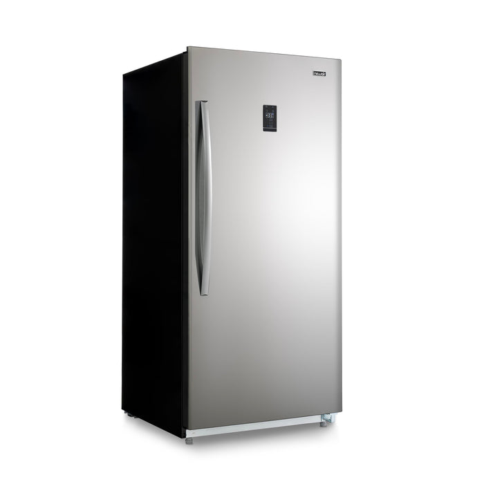 Newair Upright Freezer | 13.8 Cu. Ft., Garage-Ready Stand Up Freezer with Digital Controls, Auto Defrost, Fast Freeze Mode & LED Lighting | Stainless Steel