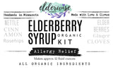 Elderberry Syrup Kit - Allergy Support - Makes Approx. 32oz - Comes with Brewing Bag - Organic Ingredients - Elderberries - Rosehips - Ginger - Nettle - Cinnamon - Cloves - Elderwise