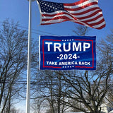 Trump 2024 Flags Double Sided 3x5 Outdoor- Donald Trump Take America Back Flag Banner Heavy Duty 3 Ply Trump for President Flag 4 Rows Stitched with 2 Brass Grommets