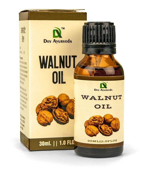 Dev Ayurveda Walnut Oil 100% Cold Pressed 30mL.(Pack of Two 30ML X2 =60ML) The Original Thyroid Massage Oil