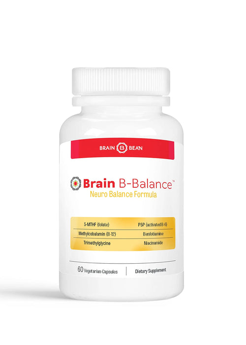 Brain B Balance: Methyl B Complete - Neurobalance Formula with Methylated B Complex - Supports Mood.Mind.Memory - 60 Vegan Capsules