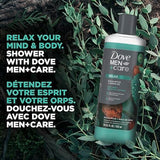 DOVE MEN + CARE Body Wash for a refreshing shower experience Eucalyptus Cedar Body Wash for Men, 18 Fl Oz (Pack of 4)