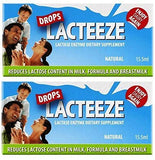 2 pack Lactase Enzyme Lacteeze Drops 15.5 ml Liquid