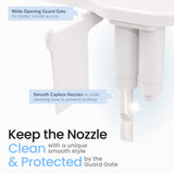 LUXE Bidet NEO 185 Plus-Only Patented Bidet Attachment for Toilet Seat,Innovative Hinges to Clean,Slide-in Easy Install,Advanced 360° Self-Clean,Dual Nozzles,Feminine & Rear Wash (White),NeoPlus185sww