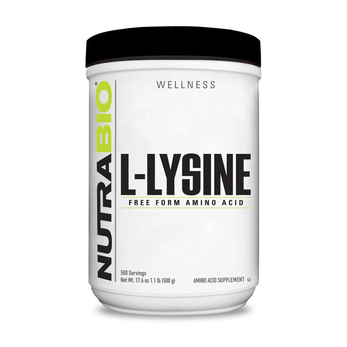 NutraBio L-Lysine Powder - Pure Grade Amino Acid - 500 Grams - Essential Amino Acid - Non-GMO - Gluten-Free - Vegan