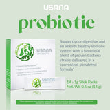 USANA Probiotic Supplement to Support Digestive Health* – Gluten Free – Sugar Free – Dairy Free - 14 Stick Packs