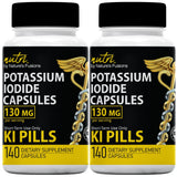 Potassium Iodide Capsules 130 mg (2 Pack) - (280 Capsules) EXP 10/2032 - Ki Pills Potassium Iodine Tablets 130 mg - Potassium Iodide Tablets YODO Naciente