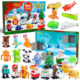 JOYIN Christmas Advent Calendar 2023 with Animal Wind Up Toys 24 Days Countdown with Animal toys for Kids Christmas Party Favor Xmas Gifts and Classroom Prize