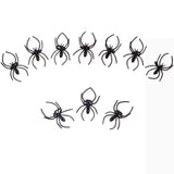 120 Pieces Spider Rings Halloween Rings Plastic Spider Cupcake Topper Bulk Costume Accessories Halloween Party Favors (Black)