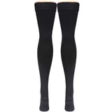 Truform Compression Socks, 20-30 mmHg, Men's Dress Socks, Thigh High Over Knee Length, Black, Large