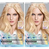 L'Oreal Paris Feria Multi-Faceted Shimmering Permanent Hair Color, 100 Pure Diamond, Hair Dye Kit, Pack of 2
