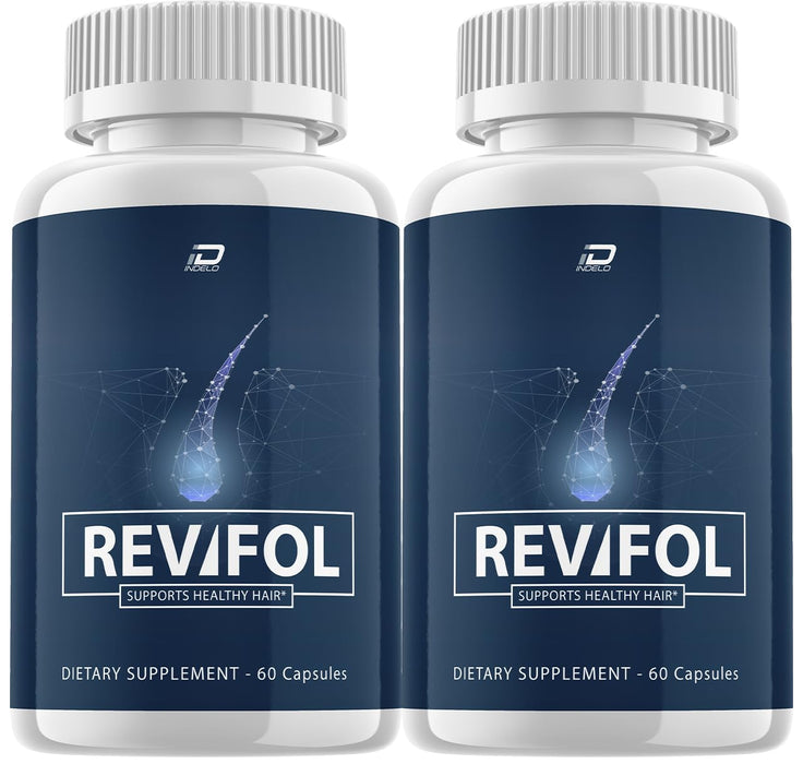 Indelo Revifol Hair Growth Support Supplement - Revifol Capsules - Hair Vitamins - Revifol for Your Hair with Rejuvenate Your Follicles at The Root - Ravifol Pills (2 Pack - 120 Capsules)