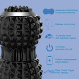 Uppye Vibrating Massage Ball for Pain Relif, Mobility Ball for Physical Therapy and Workout Recovery, Deep Tissue Myofascial Release Tools - Back, Shoulder & Foot Muscle Massager (Black)