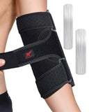 Hurmoya Elbow Brace Comfortable Night Sleep, Cubital Tunnel Syndrome, Ulnar Nerve Entrapment with 2 Removable Metal Splints for Men and Women (L)