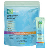 Flywell Travel Supplement – Electrolyte & Hydration Support for Travel, Passion Fruit Tangerine Flavor, 15 Sticks