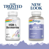 Solaray MSM and Glucosamine Capsules, 180 Count
