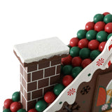 PIONEER-EFFORT Christmas Wooden Advent Calendar Gingerbread House with Drawers and LED to Fill Candy and Small Surprise for Kids and Adults - Holiday Decoration 10.31 x 2.17 x 17.72 inches