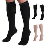 Doc Miller Compression Socks, 20-30 mmHg Medical Grade Closed Toe Socks for Running, Circulation, Shin Splints, Varicose Veins, & Calf Recovery - Knee High Support for Men & Women - Medium Size, Black