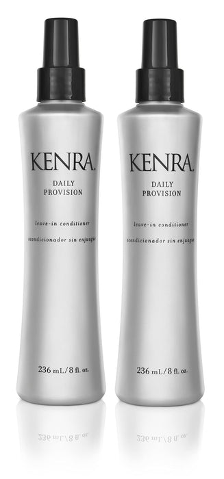 Kenra Daily Provision Leave-In Conditioner | Hydrates, Detangles, & Adds Shine | Tames Frizz & Flyaways | Thermal Protection | Helps To Resist Humidity | All Hair Types | 8 fl. Oz (2-Pack)