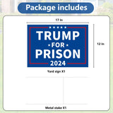 Probsin Anti Trump Yard Sign with Metal H Stakes Double Sided 12" x 17" Trump for Prison 2024 Blue Signs Outdoor Decorations for Indoor Outdoor Lawn, Garden, Window, Party Supplies