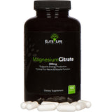 Magnesium Citrate 200mg - Pure, High-Potency, Bioavailable, and Natural Magnesium - Optimum for Stress Relief, Sleep, Relaxation, Constipation, and Brain Support Now - with 180 Capsules