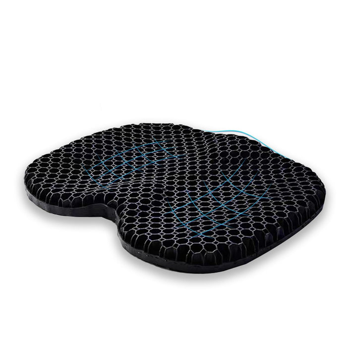 Ergonomic Gel Seat Cushion for Office & Car - Breathable, Cooling, Sciatica & Back Pain Relief, Large Size (18x15x2 Inches)