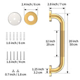 20 Inch Anti Slip Shower Grab Gold, Munzong Bathroom Grab Bar, Knurled Bathroom Balance Bar,Safety Hand Rail Support Handicap Elderly Injury Senior Assist Bath Handle