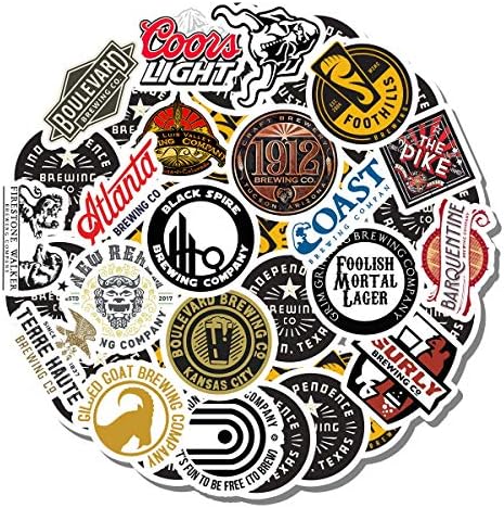 20 PCS Stickers Pack Brewing Aesthetic Company Vinyl Colorful Waterproof for Water Bottle Laptop Scrapbooking Luggage Guitar Skateboard