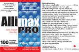 Allimax Pro 450mg 100 Vegicaps. Allicin Garlic Supplement to Support Your Body’s Immune Function. With Stabilized Allicin Extracted from Clean & Sustainable Spanish Grown Garlic. Professional Strength