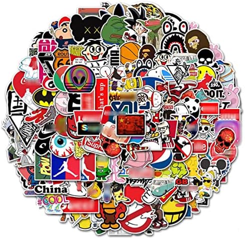 201 PCS Aesthetic Vinyl Stickers & Decals – Waterproof Skateboard Stickers for Skaters, Laptop, Luggage, Helmet, Bike, Teens, Boys, and Adults